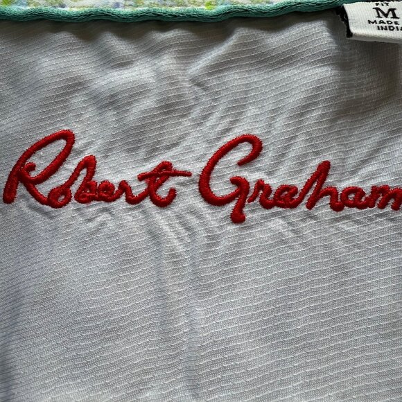 Robert Graham Size M Blue & Green Check Classic Fit Long Sleeve Button-Up Shirt - Picture 5 of 16